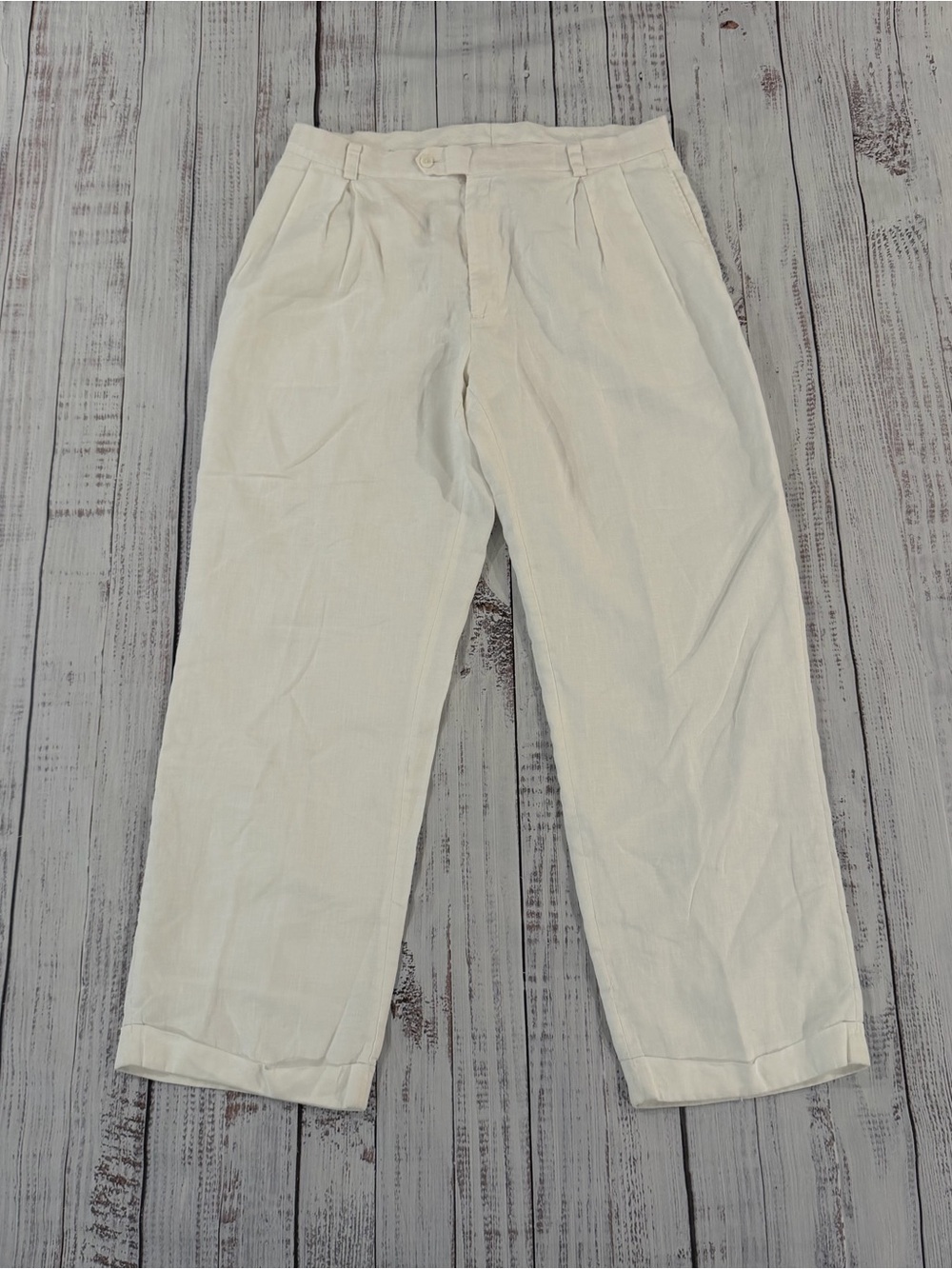 Sean John Fine Tailoring 100% Linen Pants Men’s 38x32 Quiet Luxury Old Money